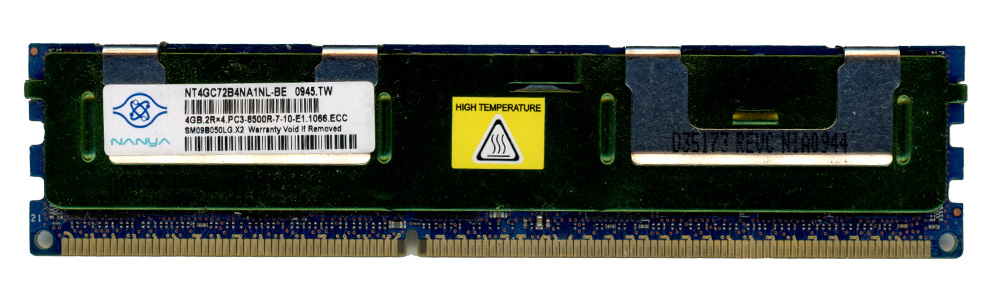 NANYA 4GB DDR3 2Rx4 PC3-8500R 1066MHz NT4GC72B4NA1NL-BE ECC REGISTERED