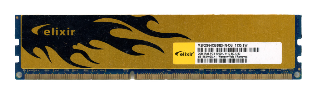 ELIXIR 2GB DDR3 1Rx8 PC3-10600U 1333MHz M2F2G64CB88DHN-CG Non-ECC