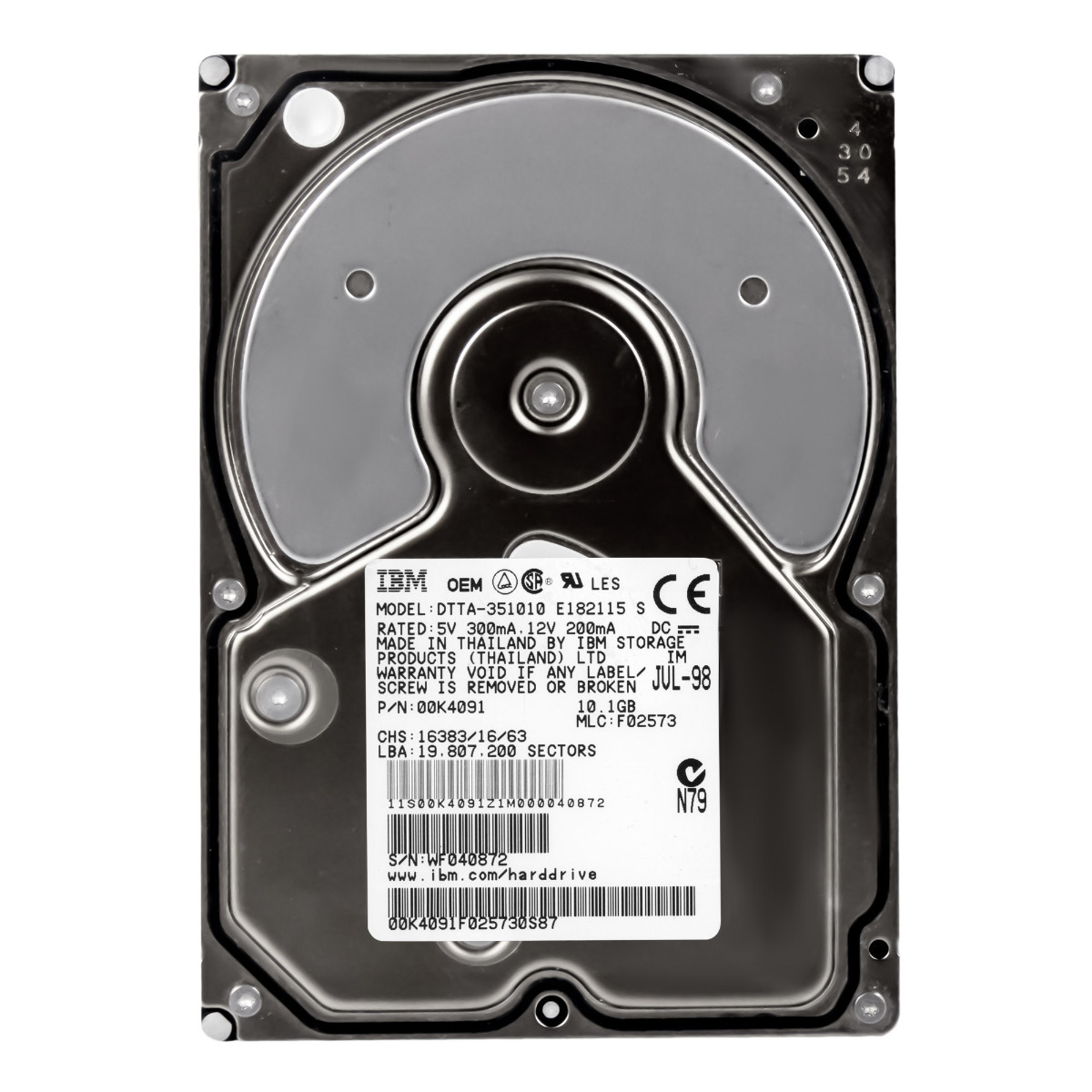 IBM 00K4091 10GB 5.4K ATA 3,5'' DTTA-351010