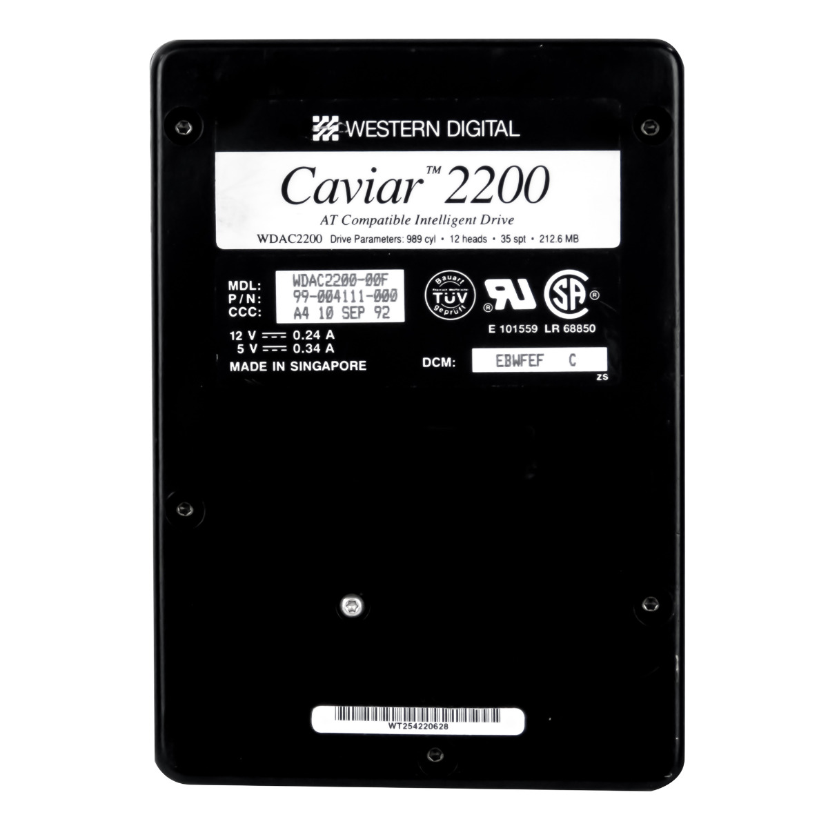 WD CAVIAR 2200 212MB 3652RPM ATA 3.5'' WDAC2200-00F