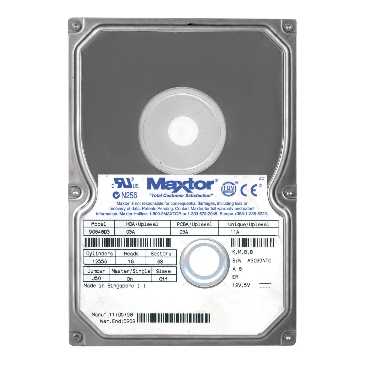 MAXTOR DiamondMax 4320 6.4 Go 5.4K ATA 3.5'' 90648D3