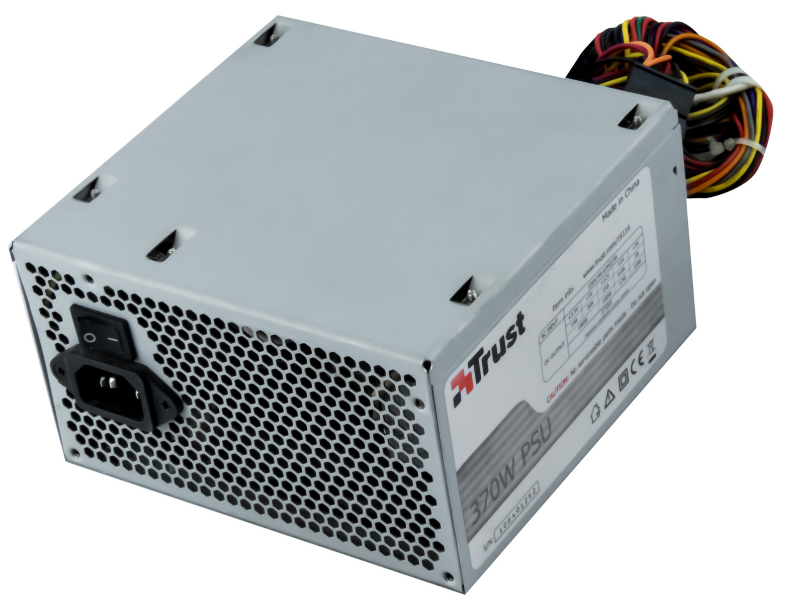 TRUST 16116 370W PSU ATX 20+4-PIN MOLEX SATA