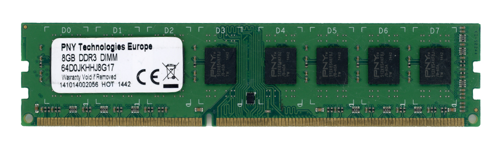 PNY 8GB DDR3 PC3-10600U 1333MHz 64D0JKHHJ8G17 Non-ECC