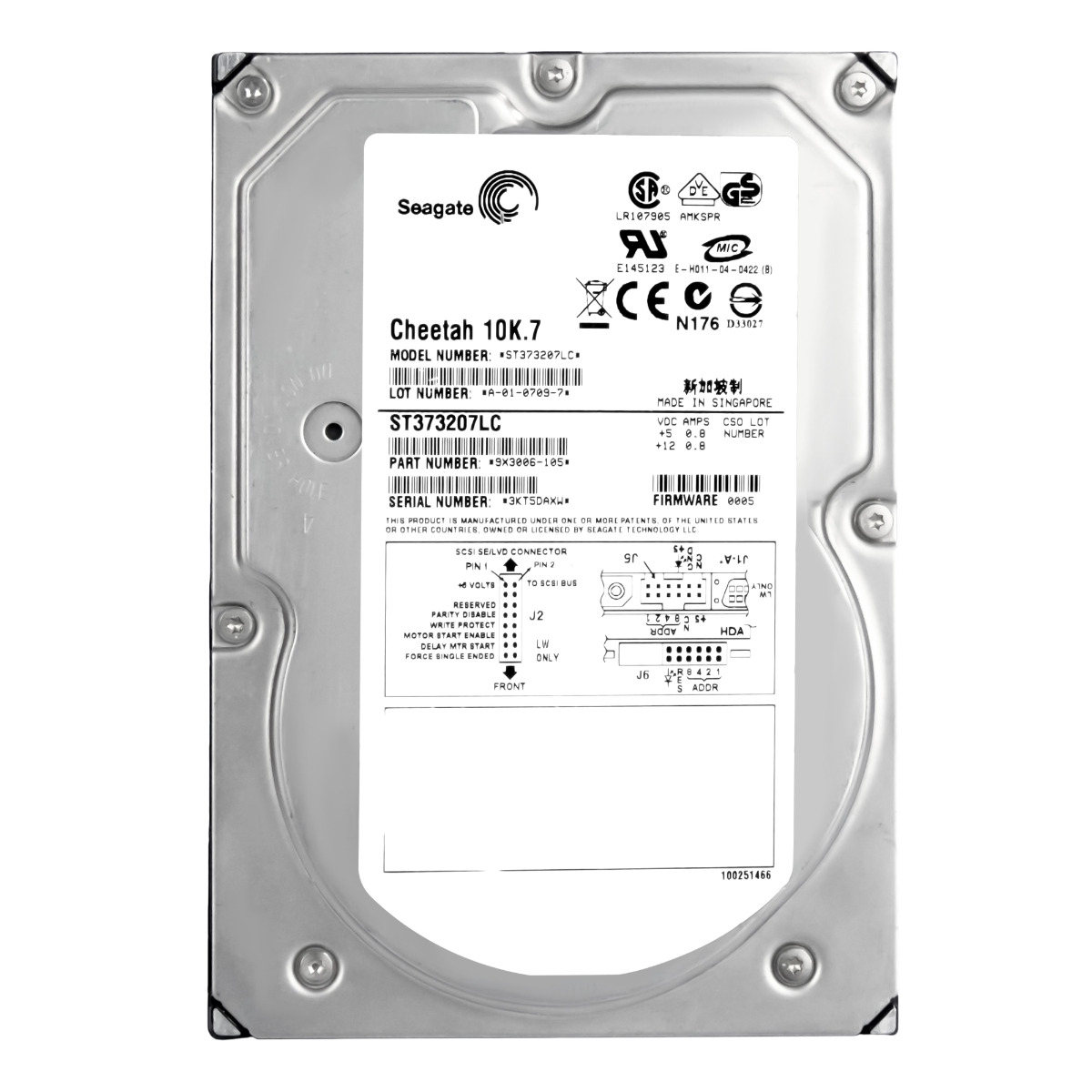 SEAGATE CHEETAH 10K.7 73 Go SCSI U320 10 000 tr/min 3,5'' ST373207LC