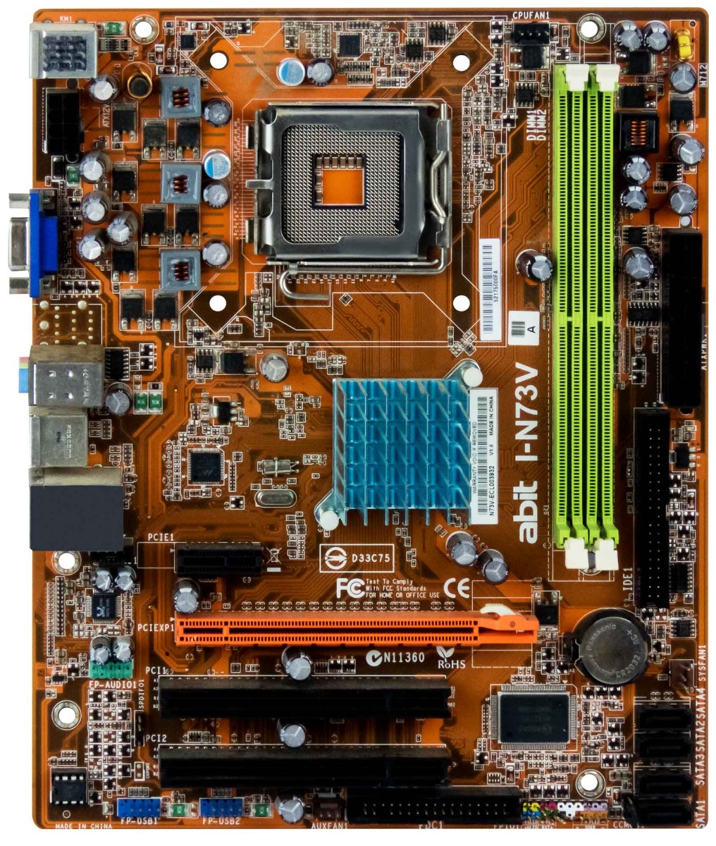ABIT I-N73V NVIDIA GeForce7050 CARTE MÈRE SOCKET LGA775 DDR2 PCIe PCI mATX