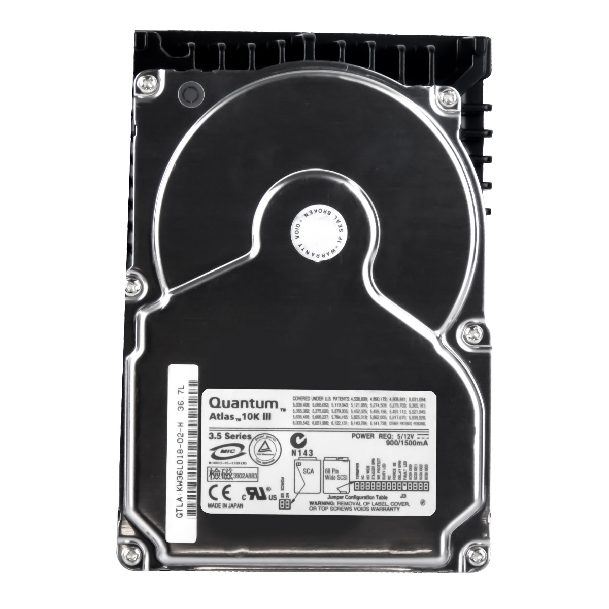QUANTUM ATLAS 10K III 36 Go 10K 8 Mo SCSI U160 3,5'' KW36L018
