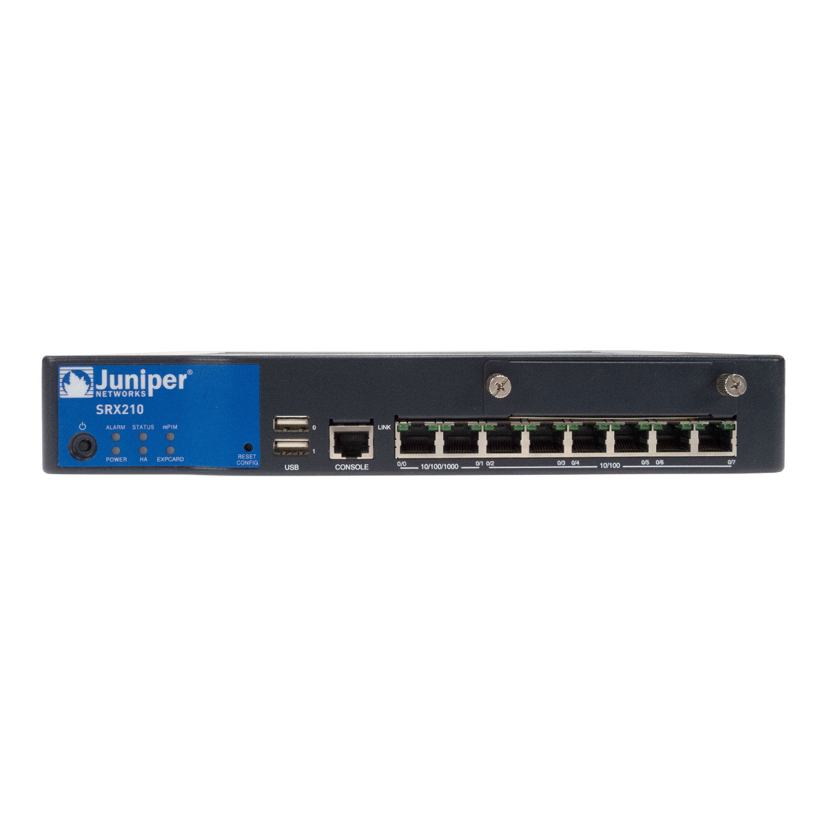 JUNIPER SRX210 PARE-FEU GATEWAY DE SERVICES SÉCURISÉS 8 ports 1 Gb/s SRX210H