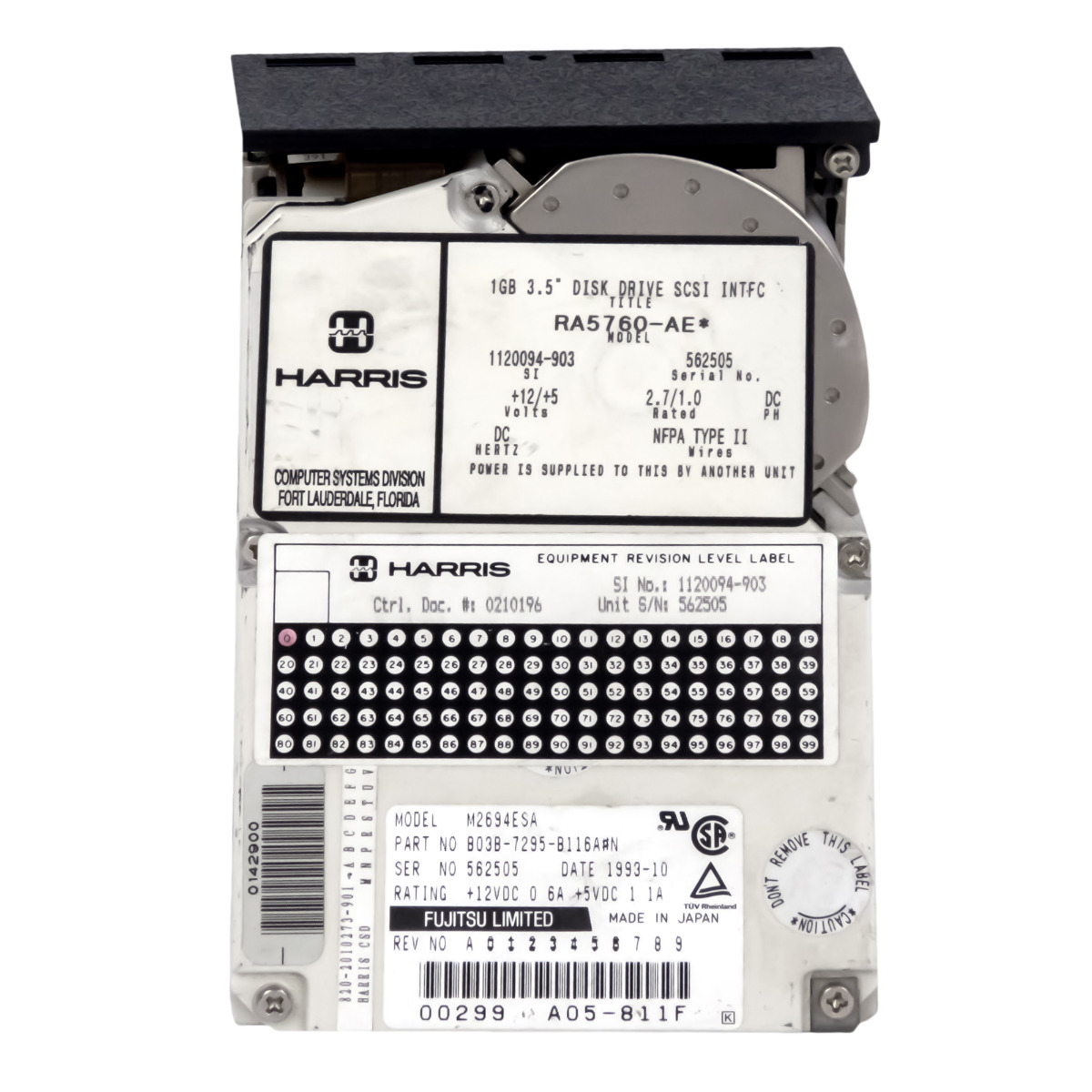HARRIS RA5760-AE 1,08 Go 5,4K SCSI 3,5'' M2694ESA
