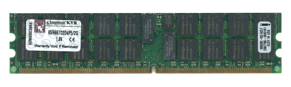 KINGSTON KVR667D2D4P5/2G 2 Go DDR2 2Rx4 PC2-5300 667 MHz ECC REGISTERED 9965292-005.A03LF
