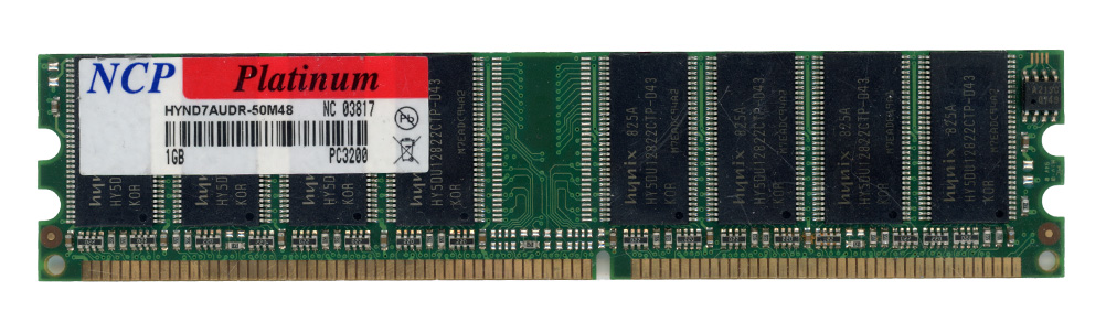 NCP 1 Go DDR PC3200U 200 MHz HYND7AUDR-50M48 Non-ECC