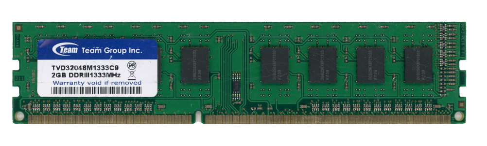 TEAM GROUP 2 Go DDR3 PC3-10600U 1333 MHz TVD32048M1333C9 Non-ECC