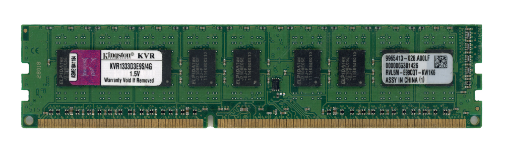 KINGSTON 4 Go DDR3 2Rx8 PC3-10600E 1333 MHz KVR1333D3E9S/4G 9965413-028.A00LF ECC NON BUFFERED
