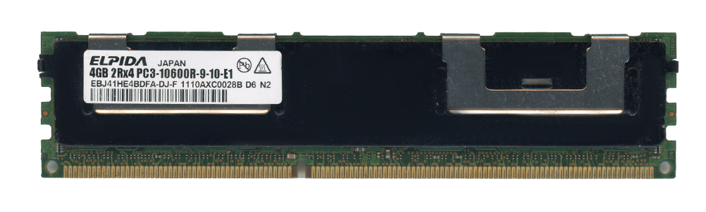 ELPIDA 4GB DDR3 2Rx4 PC3-10600R 1333MHz EBJ41HE4BDFA-DJ-F ECC REGISTERED