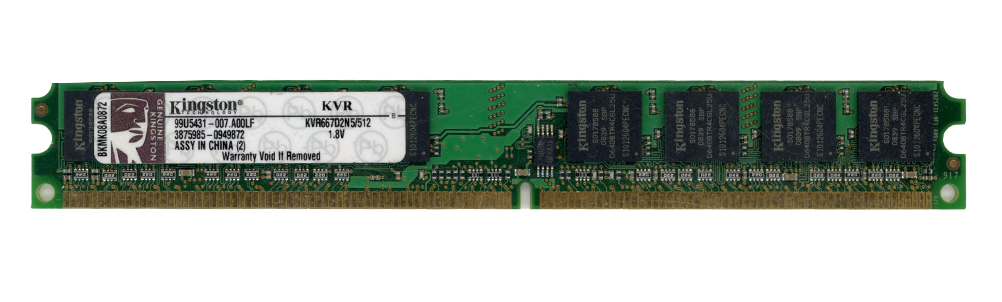 KINGSTON 512 Mo DDR2 PC2-5300U 667 MHz KVR667D2N5/512 99U5431-007.A00LF Non-ECC
