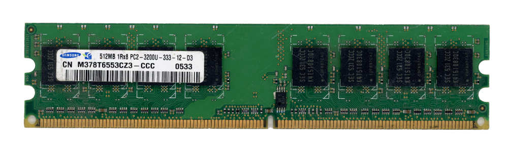 SAMSUNG 512 Mo DDR2 1Rx8 PC2-3200U 400 MHz M378T6553CZ3-CCC Non-ECC