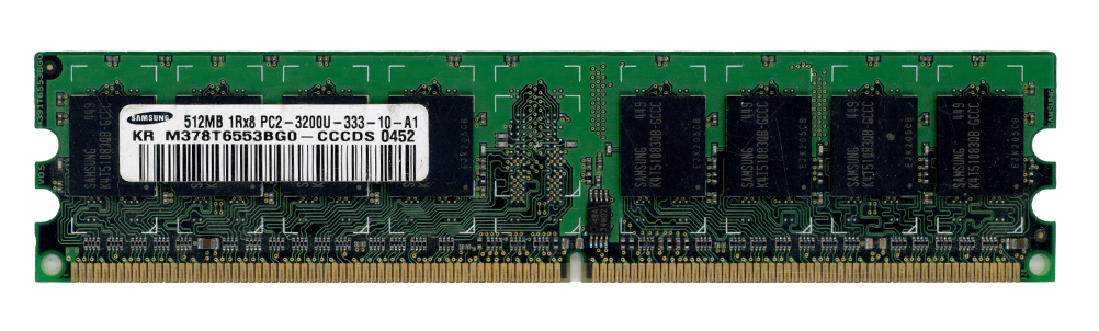 SAMSUNG 512 Mo DDR2 1Rx8 PC3200 400 MHz M378T6553BG0-CCC Non-ECC