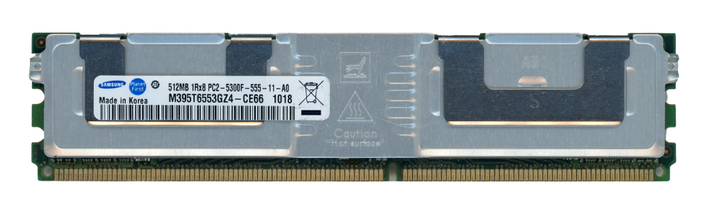 SAMSUNG 512 Mo DDR2 1Rx8 PC2-5300F 667 MHz M395T6553GZ4-CE66 ECC FULLY BUFFERED