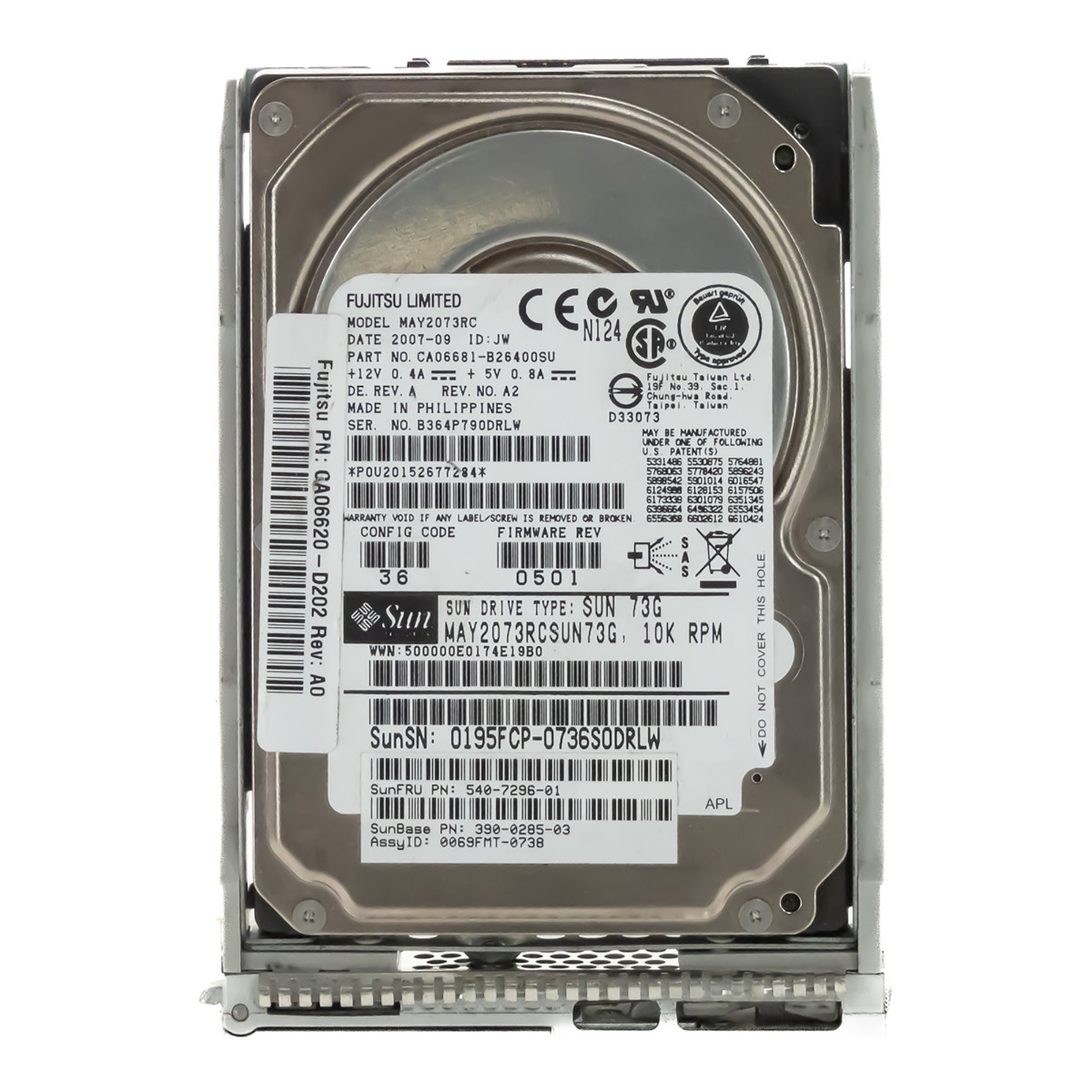 SUN 540-7296-01 73GB 10K 8MB SAS 2,5'' MAY2073RC