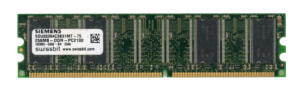 SIEMENS 256 Mo DDR PC2100U 266 MHz SDU03264C3B31MT-75 Non-ECC