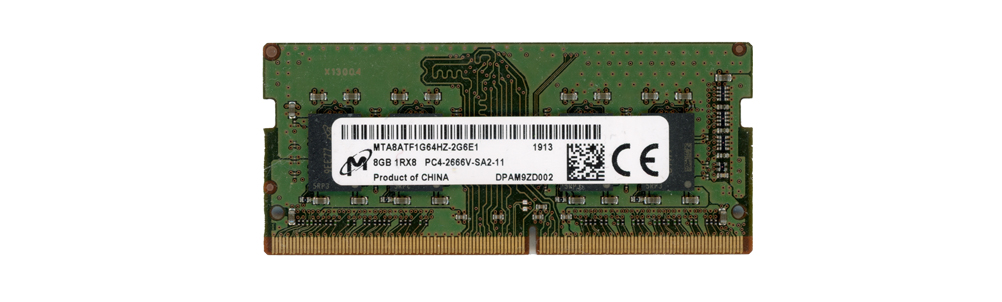 MICRON 8 Go DDR4 PC4-2666V PC4-21300 1Rx8 2666 MHz MTA8ATF1G64HZ-2G6E1 SODIMM Non-ECC