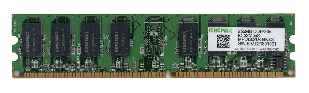 KINGMAX 256 Mo DDR PC2100 266 MHz MPDB62D-38KX3 Non-ECC