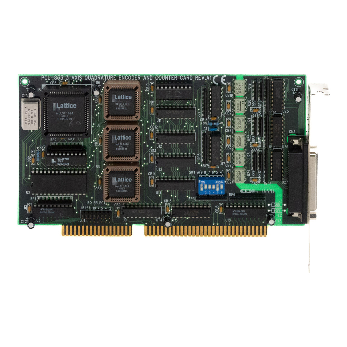 ADVANTECH PCL-833 CARTE ISA ENCODER QUADRATURE ET COMPTEUR 3 AXES