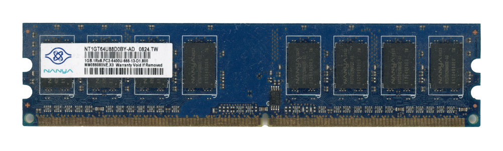 NANYA 1 Go DDR2 PC2-6400U 800 MHz NT1GT64U88D0BY-AD Non-ECC