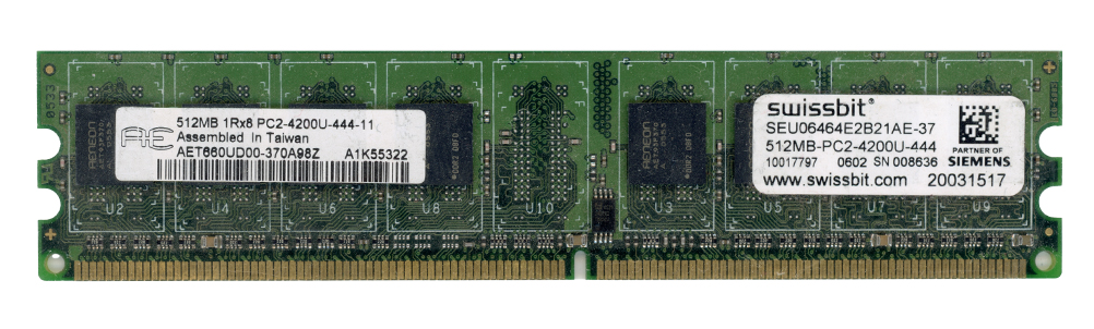 AENEON 512 Mo DDR2 PC2-4200U 533 MHz AET660UD00-370A98Z Non-ECC