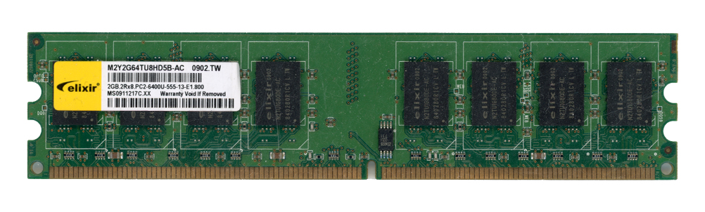 ELIXIR 2GB DDR2 PC2-6400U 800MHz M2Y2G64TU8HD5B-AC Non-ECC