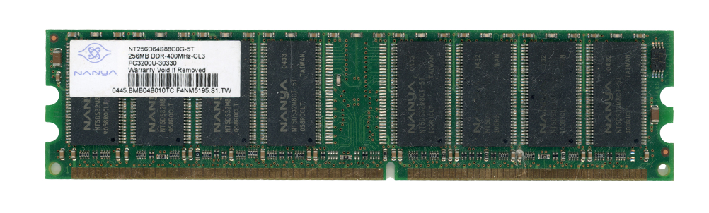 NANYA 256 Mo DDR PC3200U 400 MHz NT256D64S88C0G-5T Non-ECC