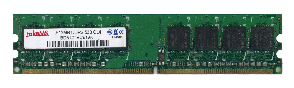 TAKEMS 512MB DDR2 PC2-4200 533MHz BD512TEC916A Non-ECC