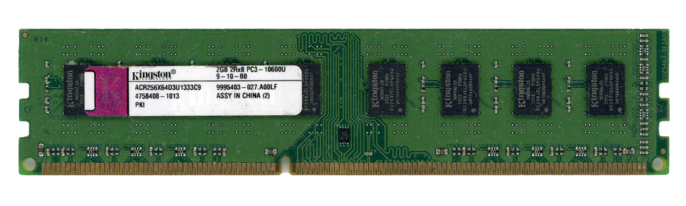 KINGSTON 2GB DDR3 PC3-10600U 1333MHz ACR256X64D3U1333C9 9995403-027.A00LF Non-ECC