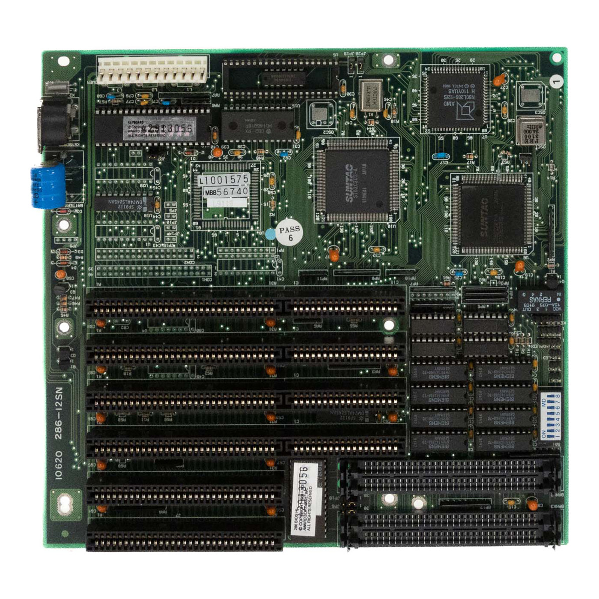 CARTE MÈRE IO620 286-I2SN AMD N80L286-12/S SIMM ISA Baby-AT