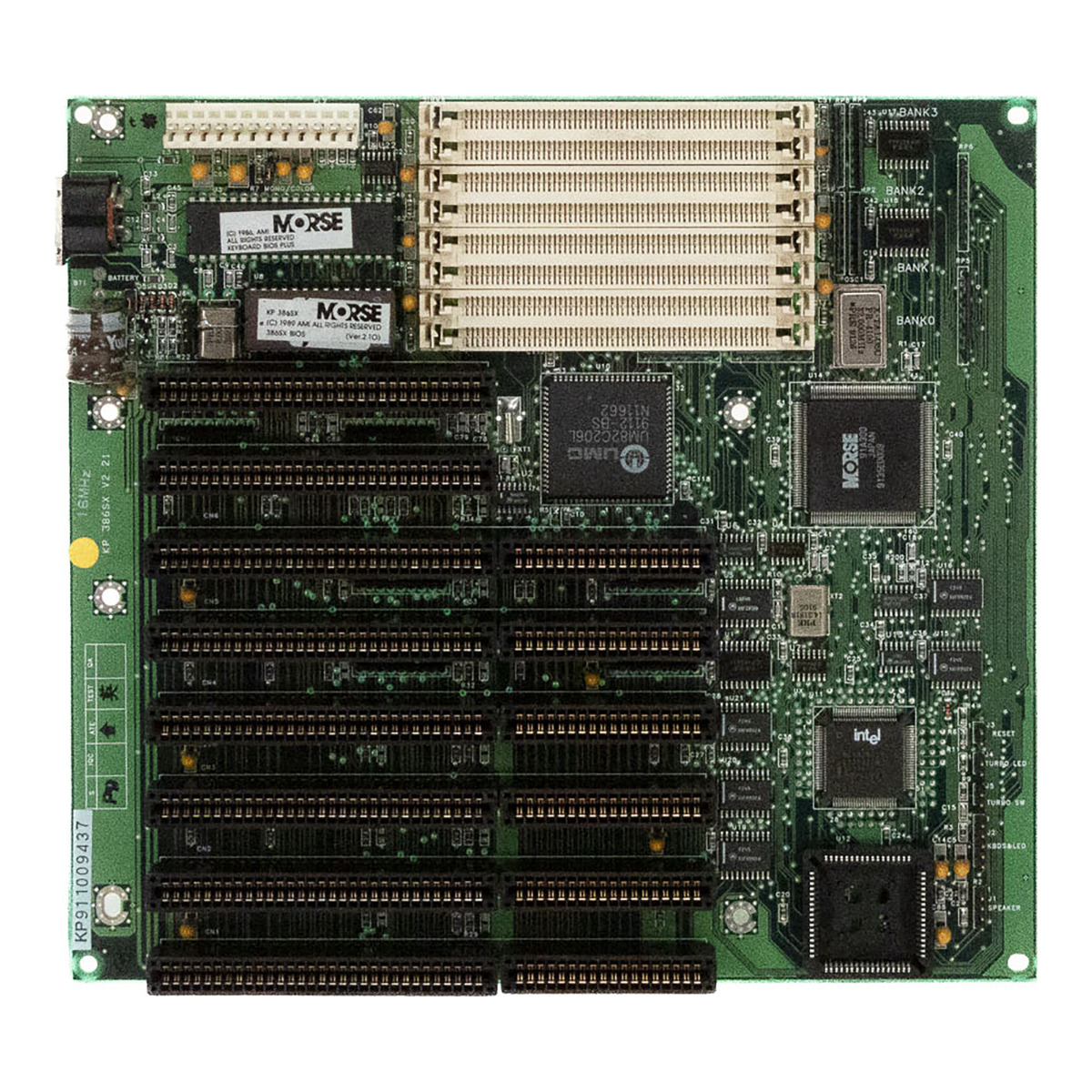 CARTE MÈRE MORSE KP386SX KP 386SX V2.21 Intel 80386SX-16 SX116 SIMM ISA Baby-AT