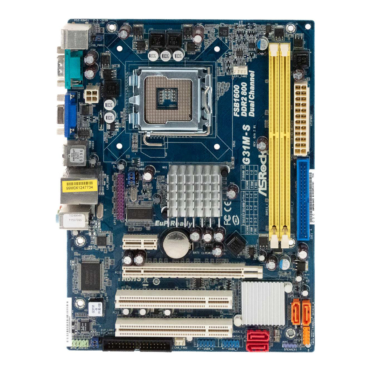 ASROCK G31M-S R2.0 Révision 2.01 SOCKET LGA775 DDR2 PCIe PCI microATX