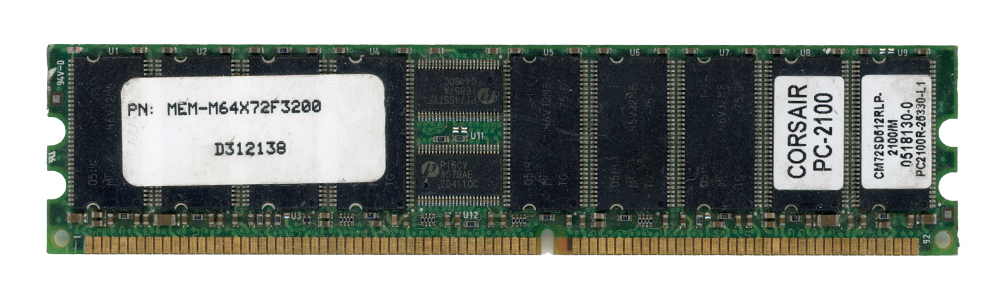 MÉMOIRE CORSAIR 512 Mo DDR PC2100 266 MHz CM72SD512RLP-210/M ECC REGISTRÉE