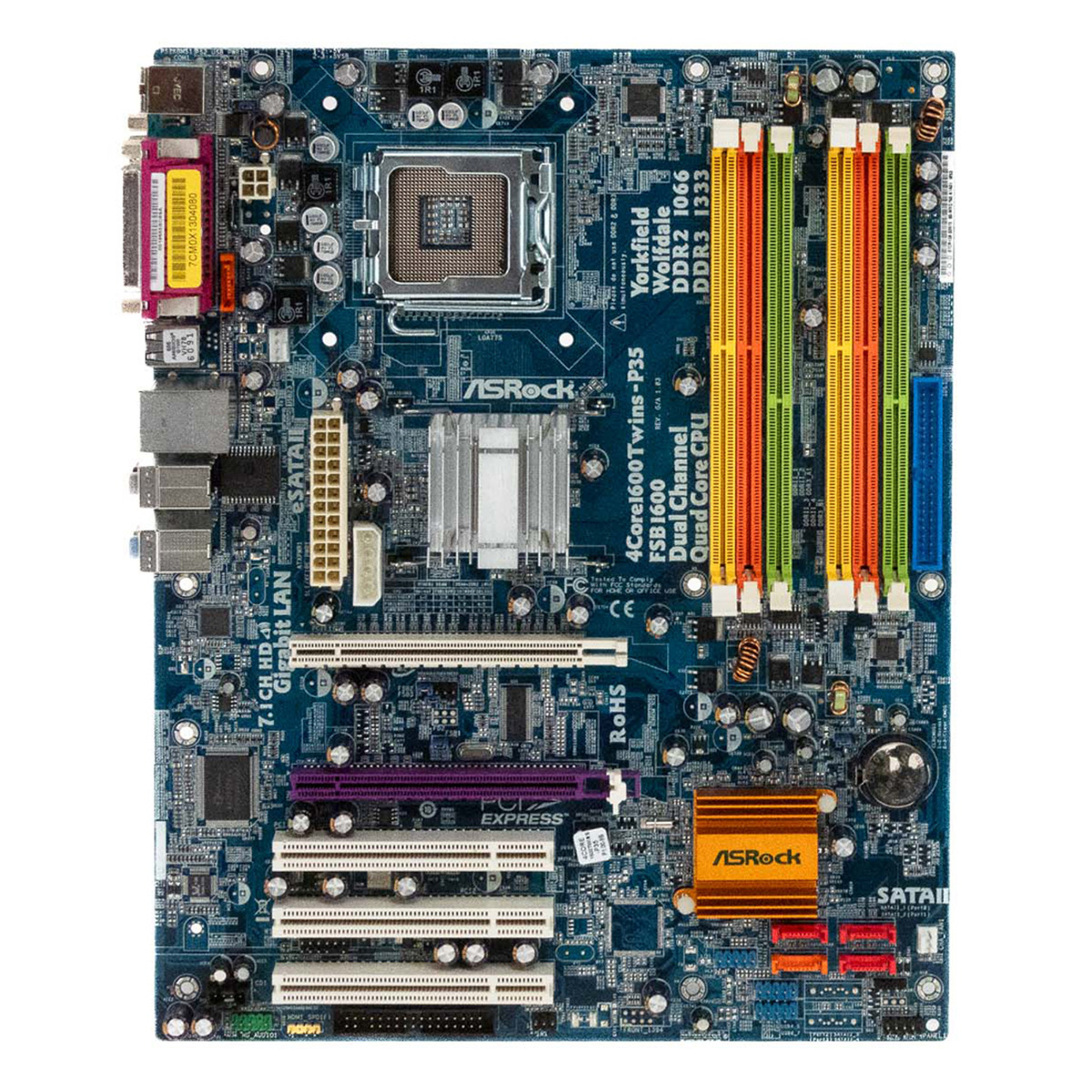 ASROCK 4Core1600Twins-P35 SOCKET LGA775 DDR3 / DDR3 PCIe PCI ATX