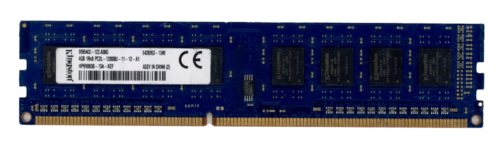 KINGSTON 4GB DDR3 1Rx8 PC3L-12800U 1600MHz HP698650-154-KEF 9995402-123.A00G Non-ECC