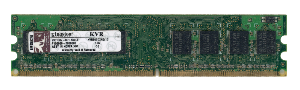 KINGSTON 1 Go DDR2 PC2-5300 667 MHz KVR667D2N5/1G 9931002-001.A00LF Non-ECC