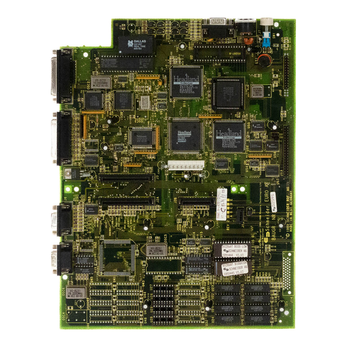 SCHNEIDER EURO AT 52591 SIEMENS CPU SAB80286-12-N DIP RAM SYSTEM BOARD