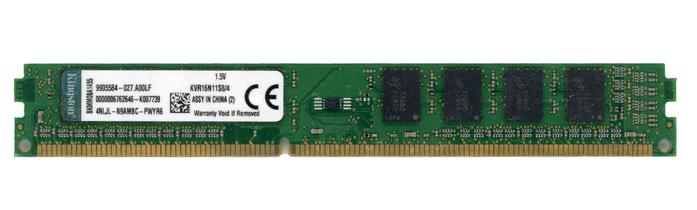 KINGSTON 4 Go DDR3 PC3-12800U 1600 MHz KVR16N11S8/4 9905584-027.A00LF Non-ECC