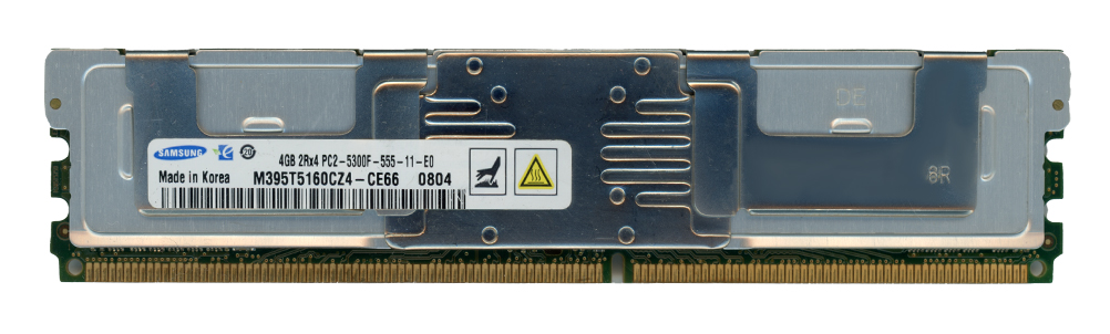 SAMSUNG 4 Go DDR2 2Rx4 PC2-5300F 667 MHz M395T5160CZ4-CE66 ECC TAMPON COMPLET