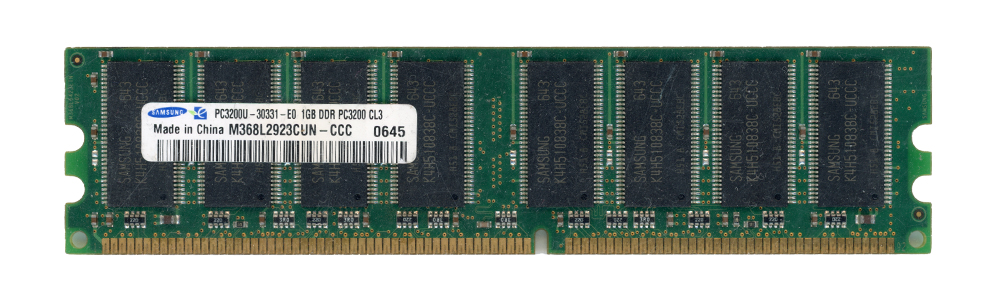 SAMSUNG 1GB DDR PC3200 400MHz M368L2923CUN-CCC Non-ECC