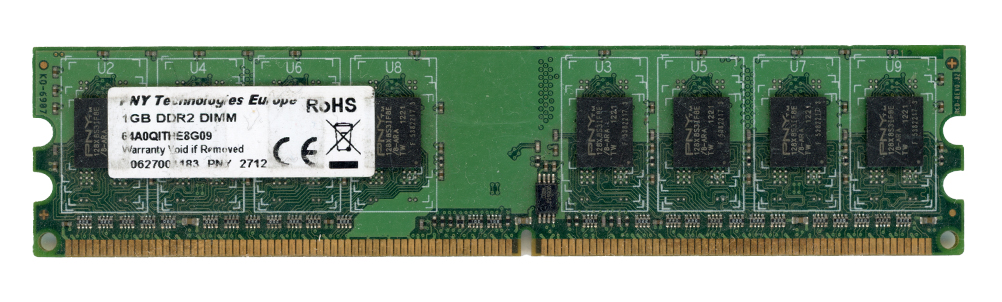 PNY 1 Go DDR2 PC2-6400U 800 MHz 64A0QITHE8G09 Non-ECC