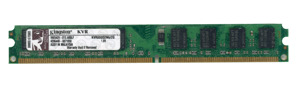KINGSTON 2GB DDR2 PC2-6400U 800MHz KVR800D2N6/2G 9905429-013.A00LF Non-ECC