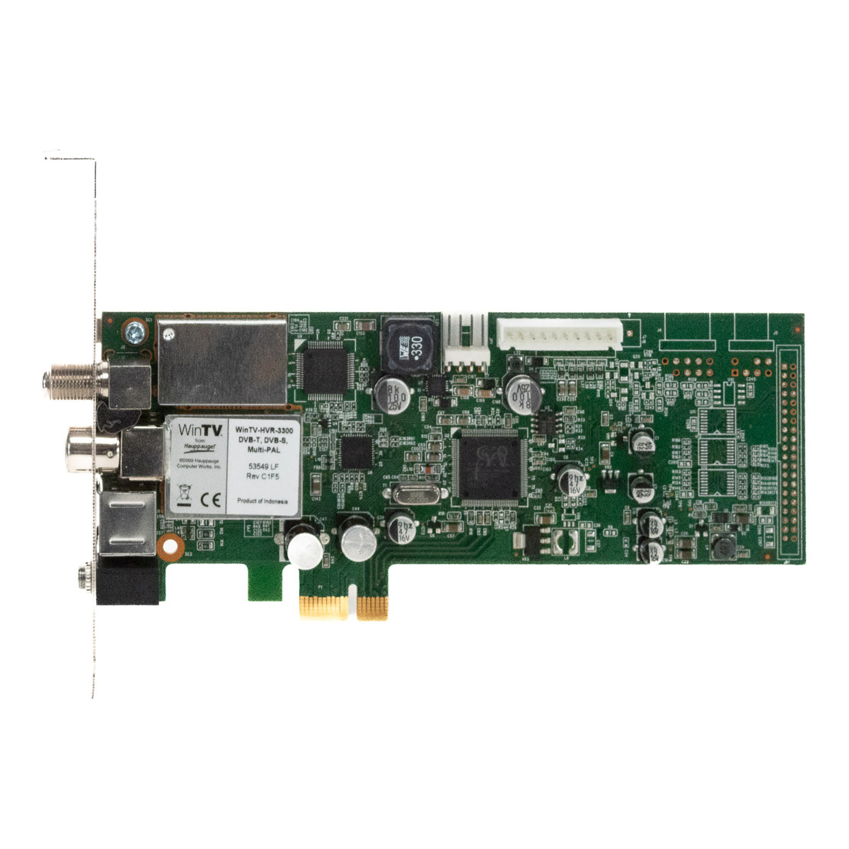HAUPPAUGE WinTV-HVR-3300 53549 LF Rev C1F5 530000-03 Carte DVB-T DVB-S Multi-PAL PCIe x1