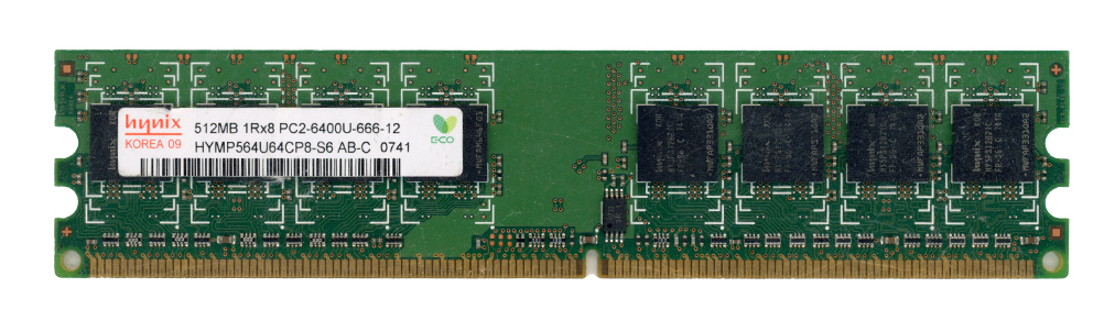 HYNIX 512 Mo DDR2 PC2-6400U 800 MHz HYMP564U64CP8-S6 Non-ECC