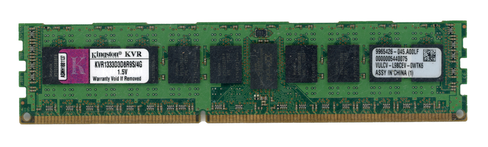 KINGSTON 4 Go DDR3 PC3-10600R 1333 MHz KVR1333D3D8R9S/4GI 9965426-045.A00LF ECC REGISTERED