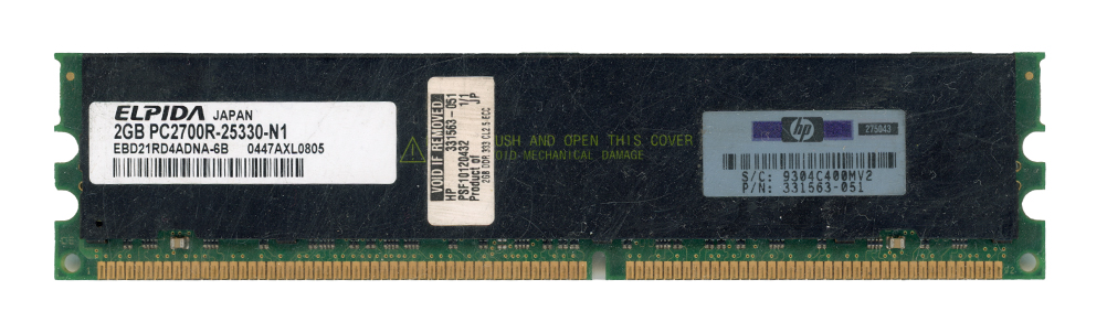 ELPIDA 2GB DDR PC2700R 333MHz EBD21RD4ADNA-6B ECC REGISTERED