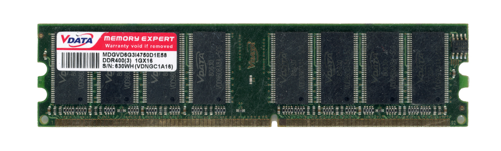 V-DATA 1GB DDR PC3200 400MHz MDGVD6G3I4750D1E58 Non-ECC